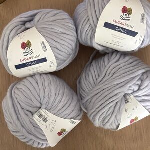 NWT SugarBush Chill Super Bulky Merino Yarn - Gray River (4 Skeins)